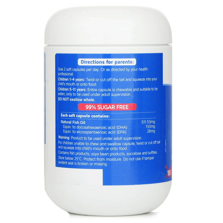 Natures Way Kids Smart Omega-3 Fish Oil Trio 180 Capsules - Image 3