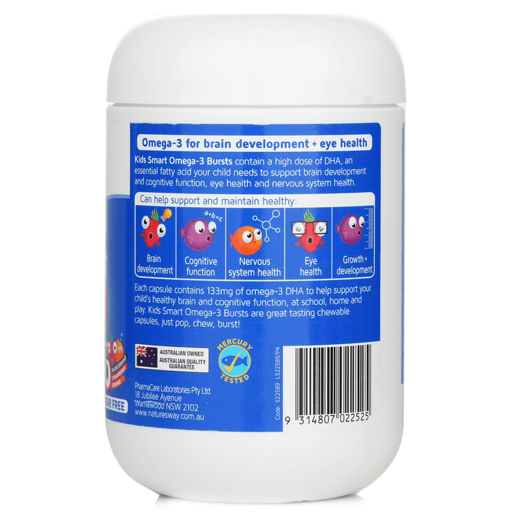 Natures Way Kids Smart Omega-3 Fish Oil Trio 180 Capsules - Image 2