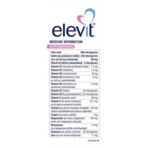 Elevit Pregnancy Multivitamin Tablets 100 Pack (100 Days) – JSN Retail